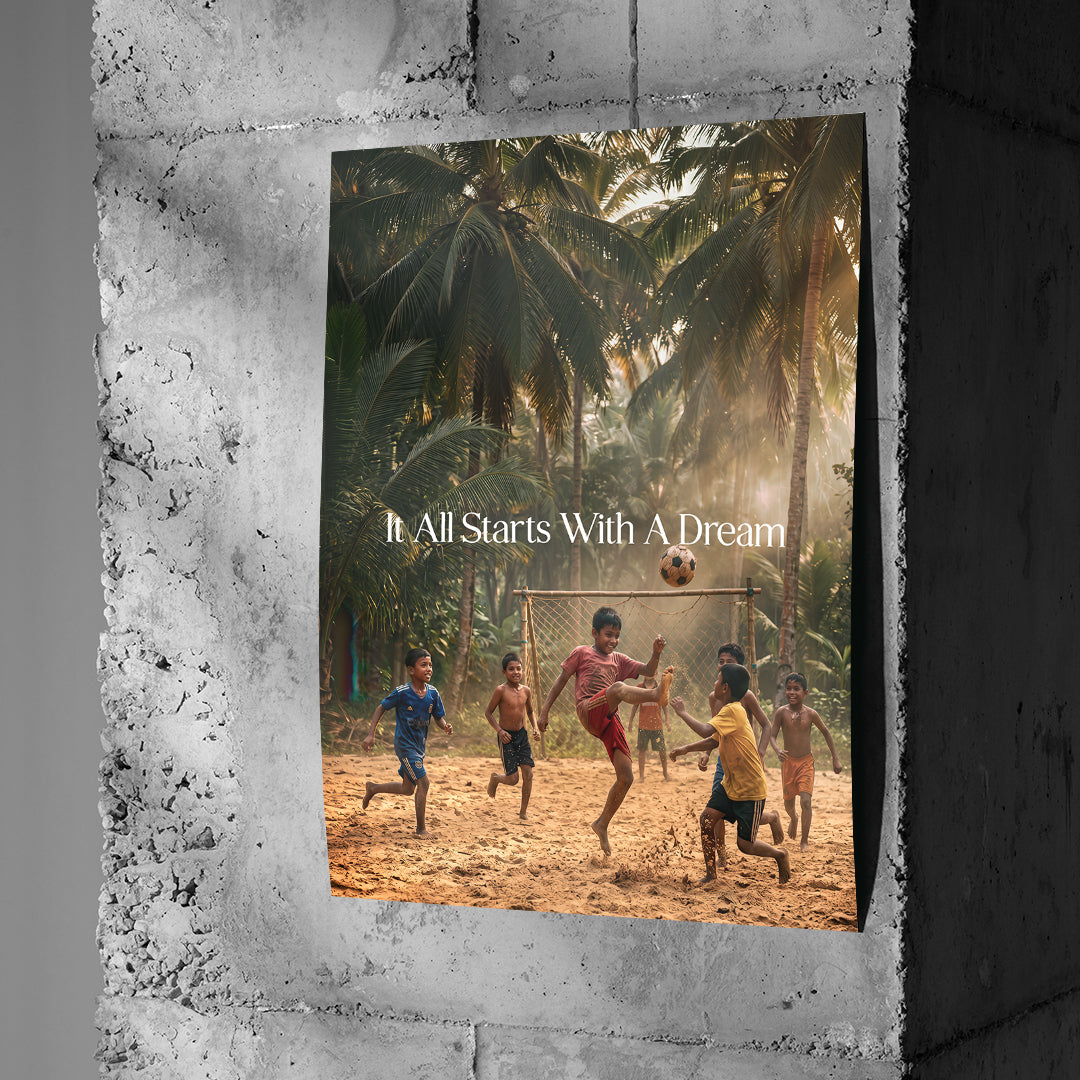 Dream Football Poster Betonwand