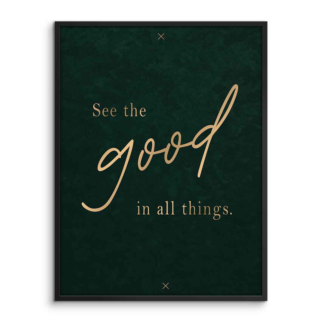 DOTCOMCANVAS See the GOOD Poster mit Rahmen Frontansicht