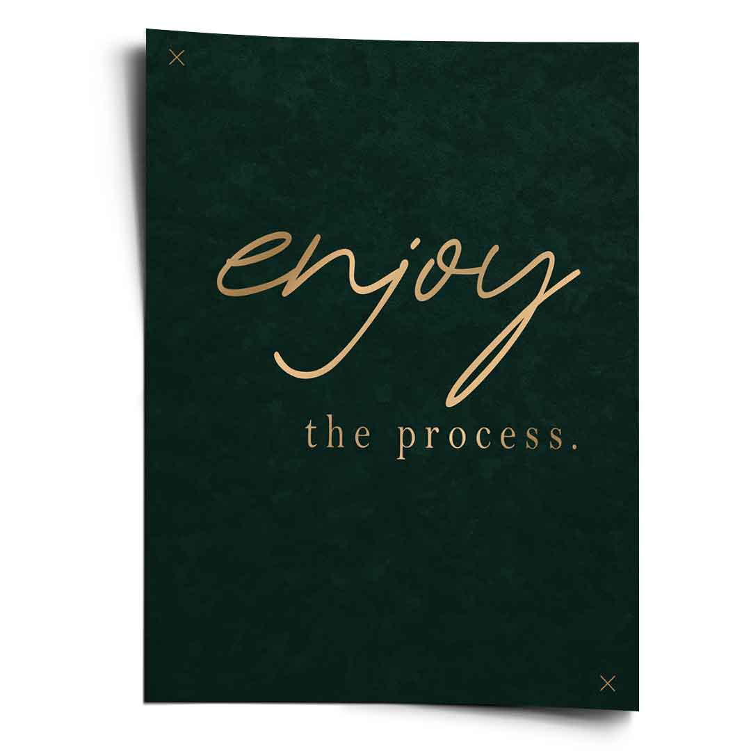 DOTCOMCANVAS® Enjoy Poster – Motivation Typografie Wandbild, Frontansicht