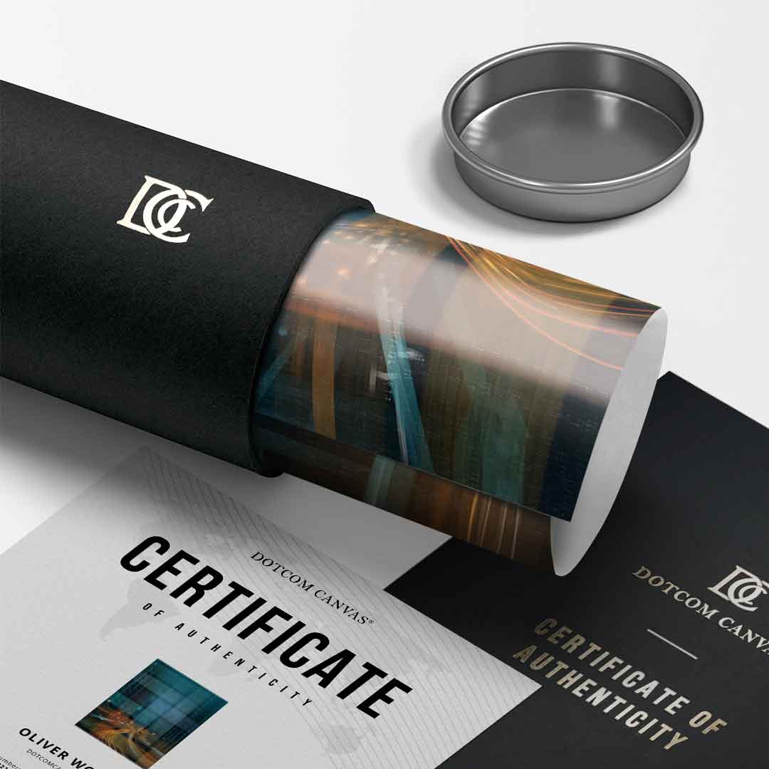 City in the Rhythm of Light Poster Tube Roll