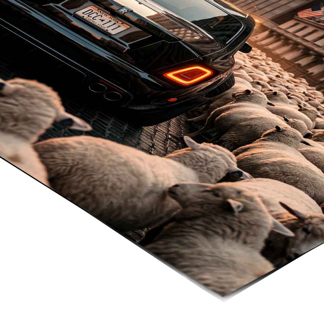 DOTCOMCANVAS Rolls Roys & Sheeps Poster Eckdetail