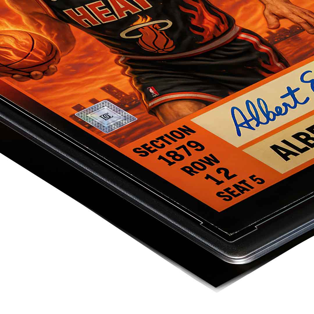 DOTCOMCANVAS Albert Einstein Basketball Card Pop Art Wandbild Poster Eck-Detailansicht