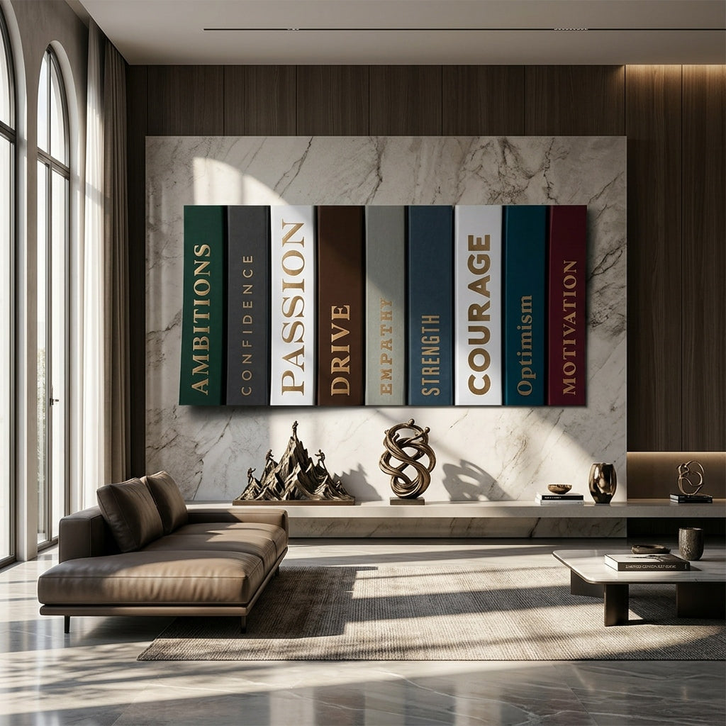 DOTCOMCANVAS Motivational Books Poster Raum Mockup