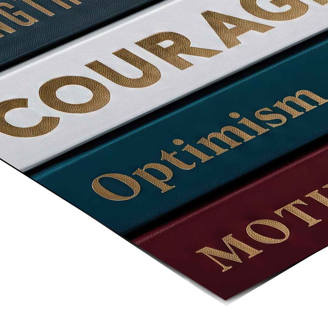 DOTCOMCANVAS Motivational Books Poster Ecke Detail