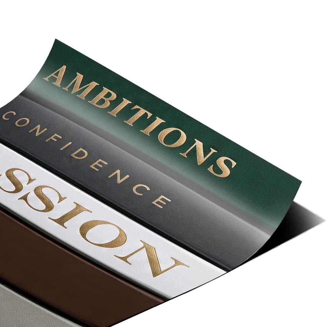 DOTCOMCANVAS Motivational Books Poster Ecke Detail Naheinblick