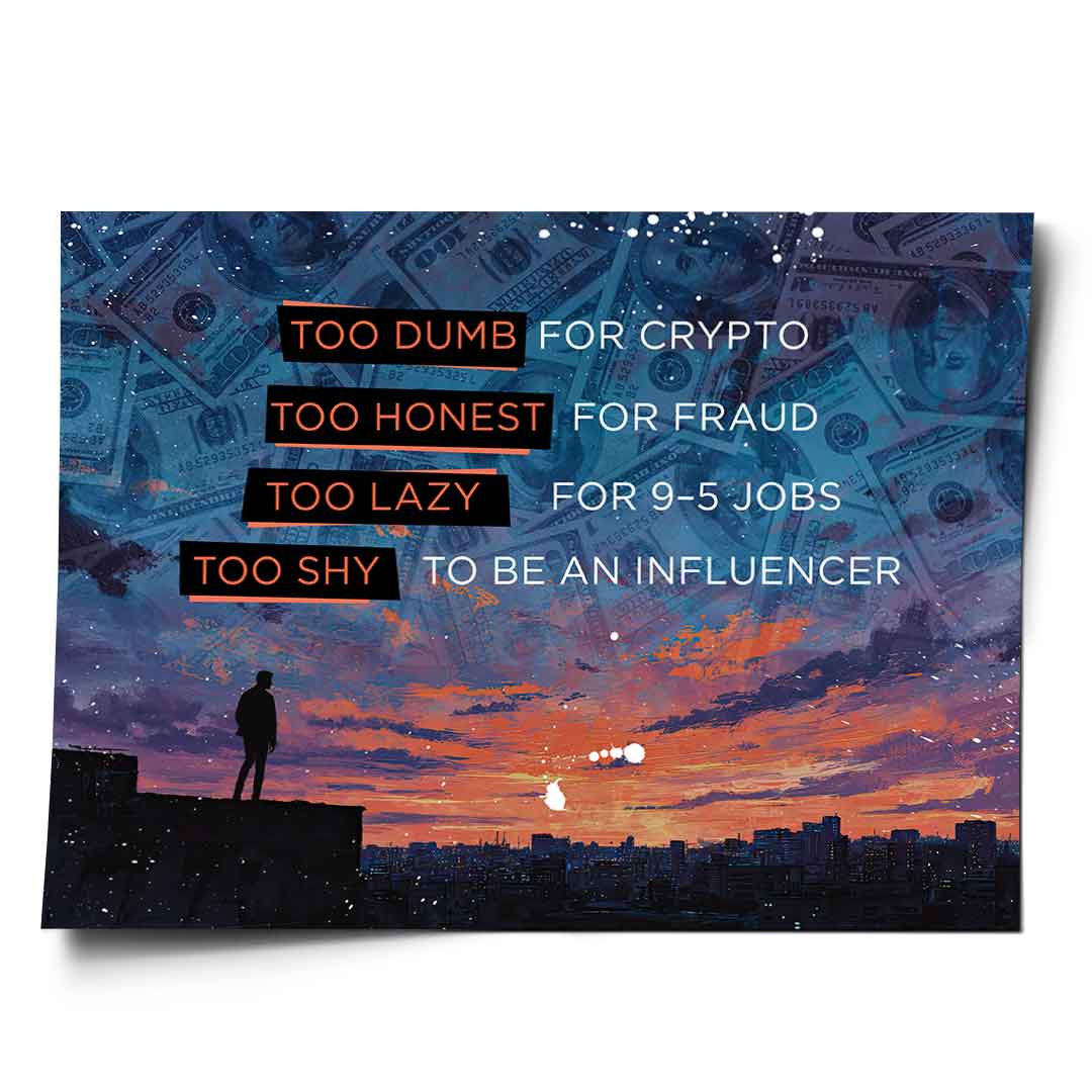 DOTCOMCANVAS Too shy to be Poster Frontansicht