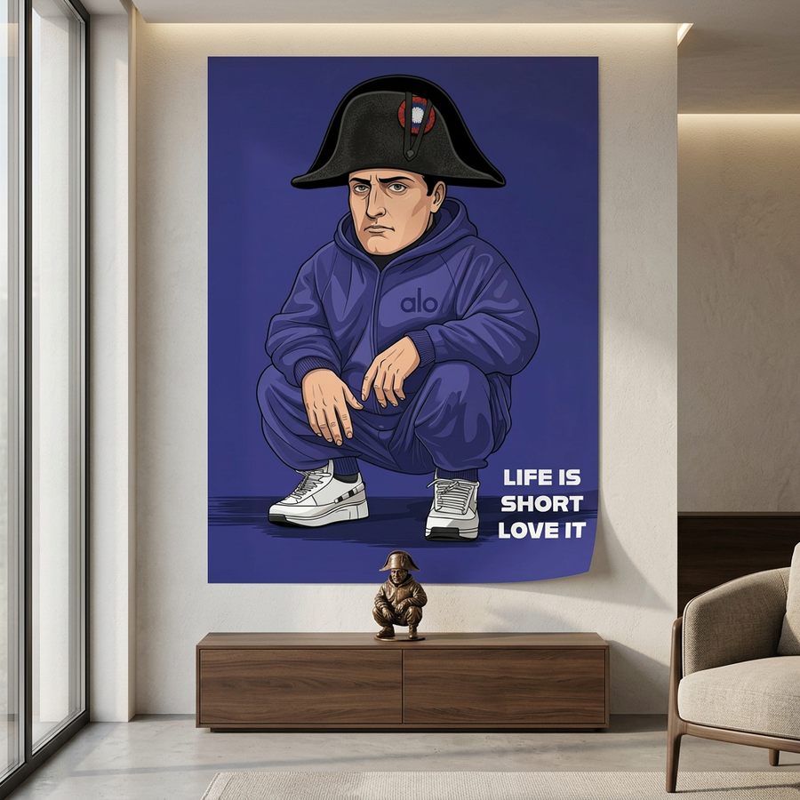 Napoleon Swag Poster im Wohnzimmer Raumansicht