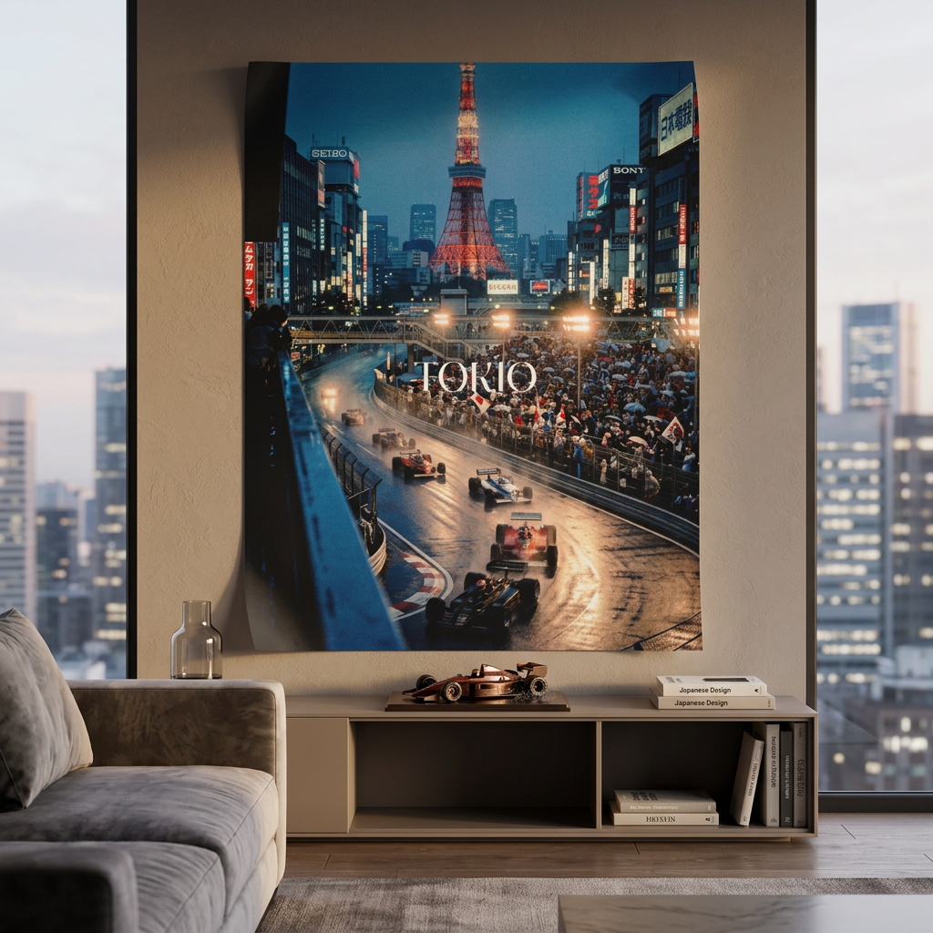 Tokyo F1 - Poster Room mockup