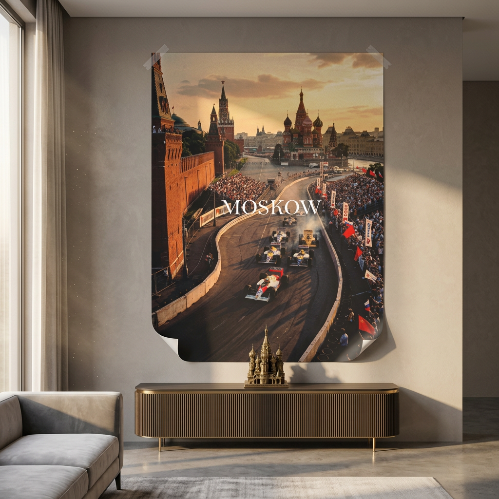 Moscow F1 - Poster Room mockup