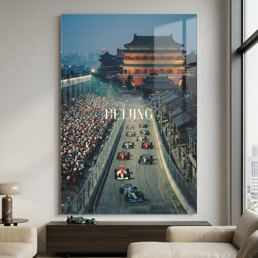 Beijing F1 Acrylglas - Raum-Mockup