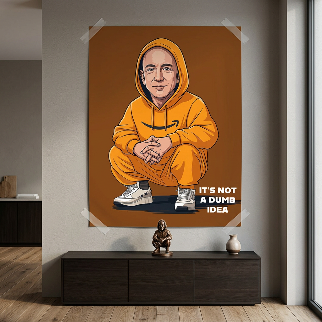 DOTCOMCANVAS Jeff Bezos Swag Poster Raumansicht