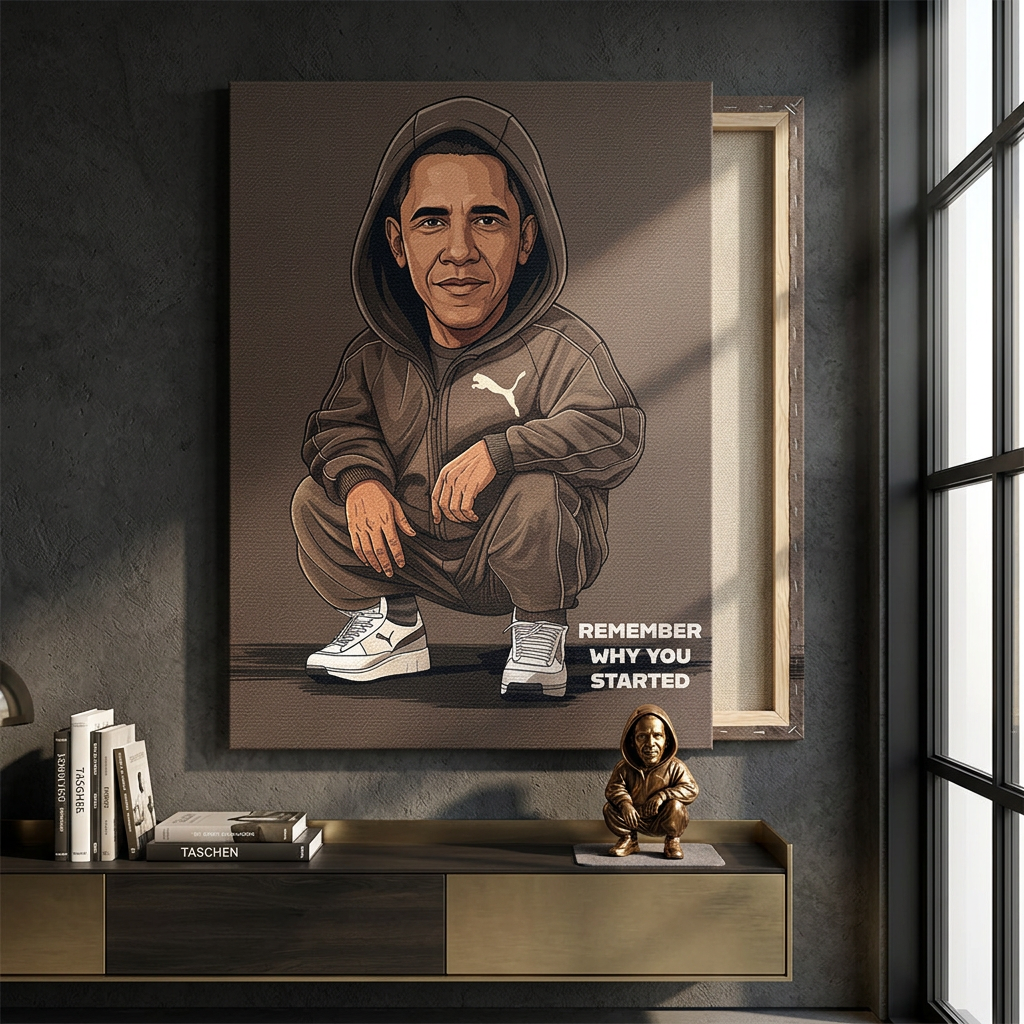 Obama Swag Leinwandbild im Wohnzimmer