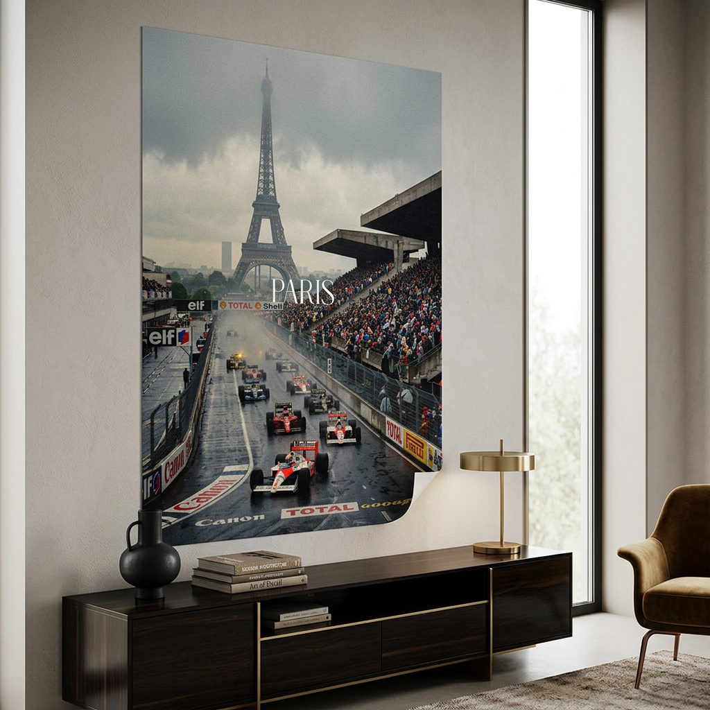 Paris F1 Poster im Raum