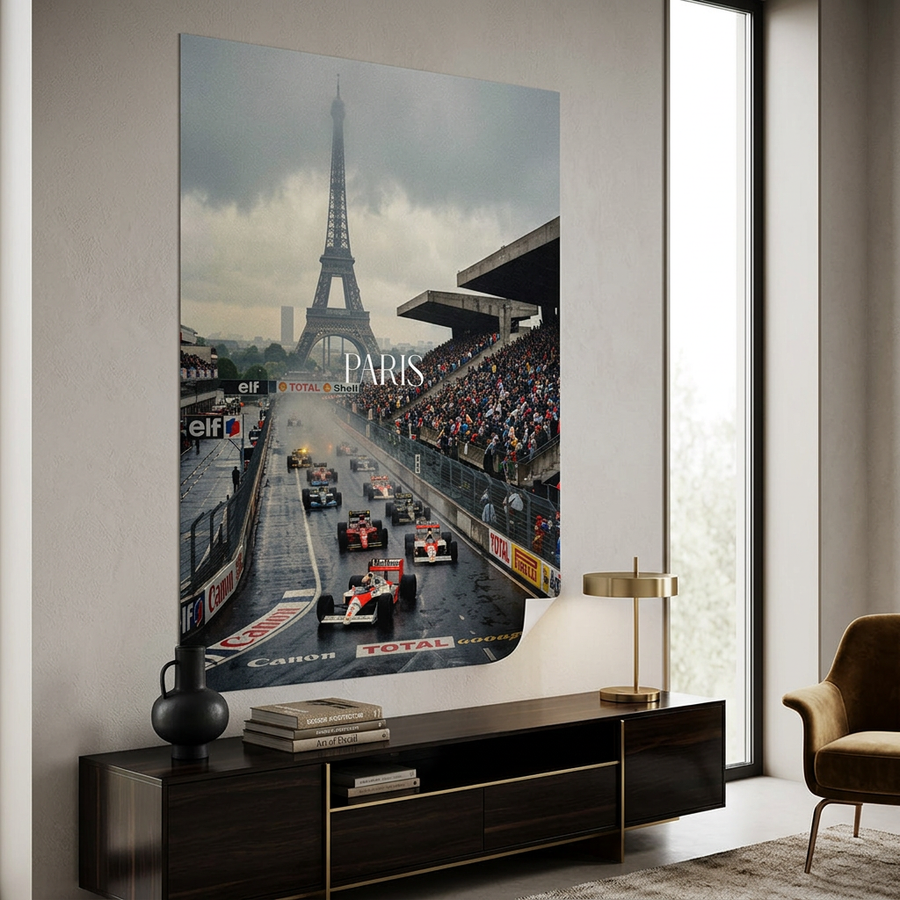 Paris F1 Poster im Raum