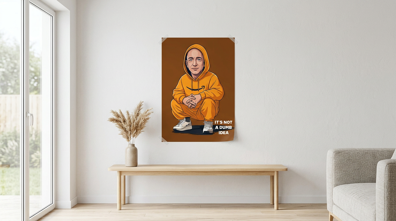 DOTCOMCANVAS Jeff Bezos Swag Poster Banner