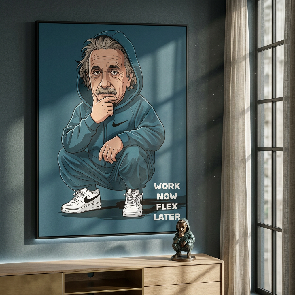 Einstein Swag Leinwandbild Raum Mockup