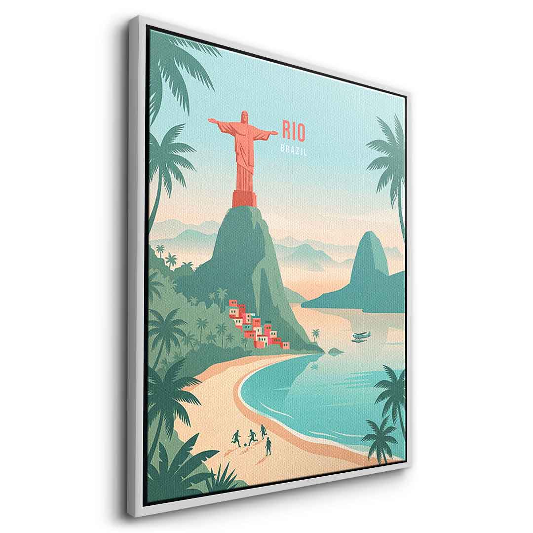 DOTCOMCANVAS Rio Leinwandbild Seitenansicht silber