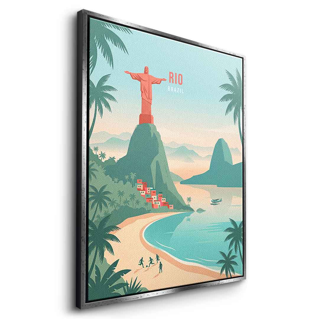 DOTCOMCANVAS Rio Leinwandbild Seitenansicht weiss