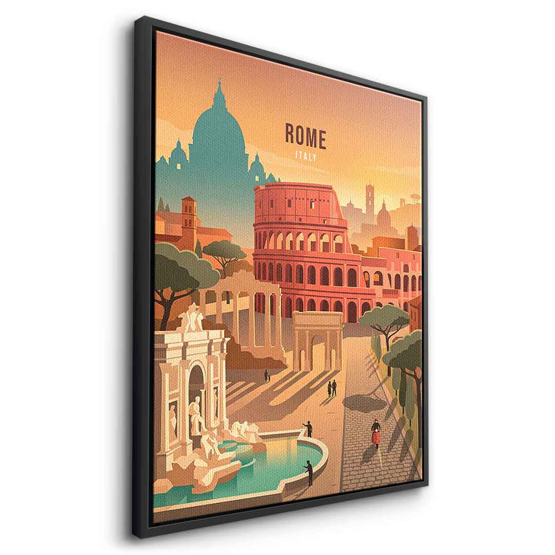 DOTCOMCANVAS Rome Leinwandbild Detail weiss