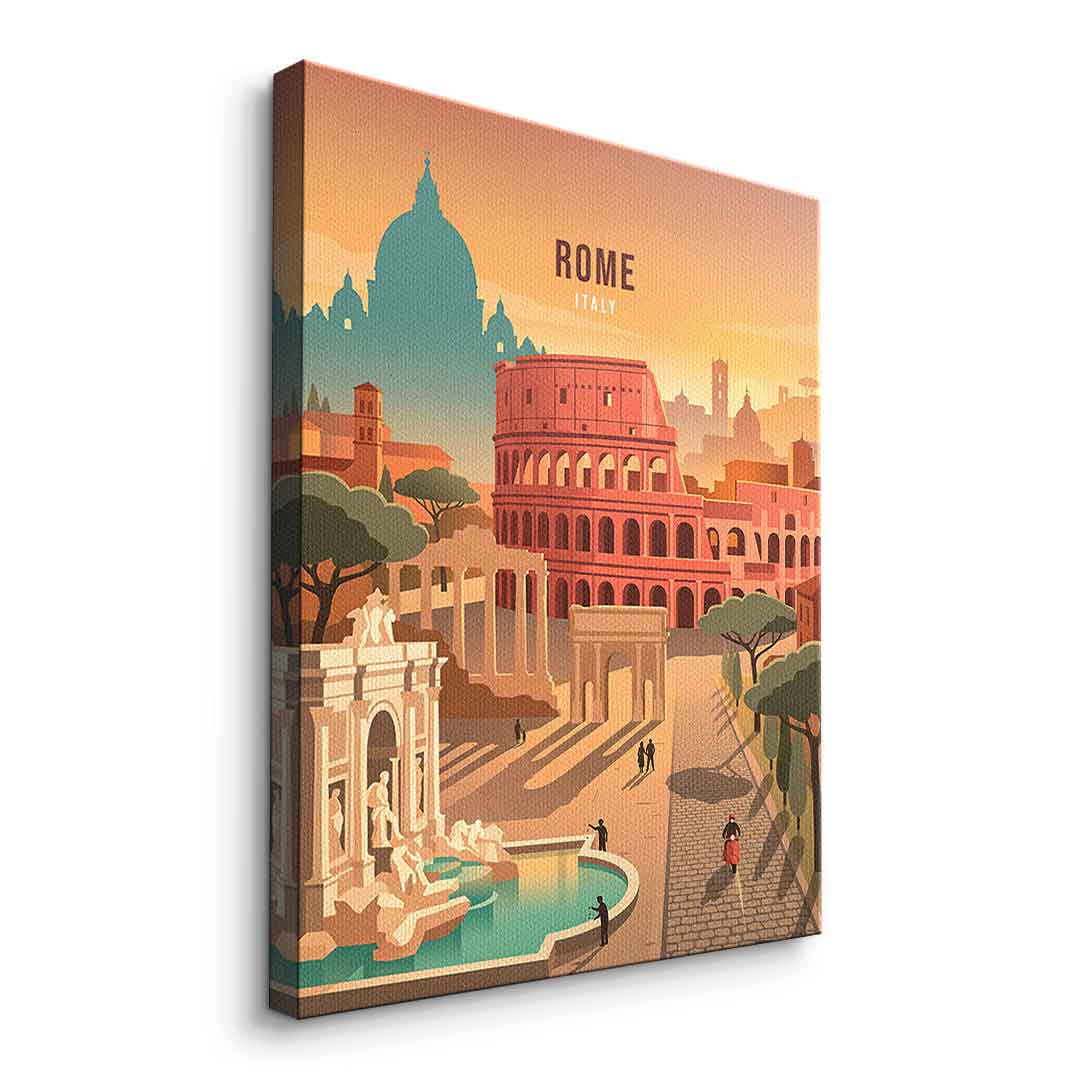 DOTCOMCANVAS Rome Leinwandbild Echtheitszertifikat