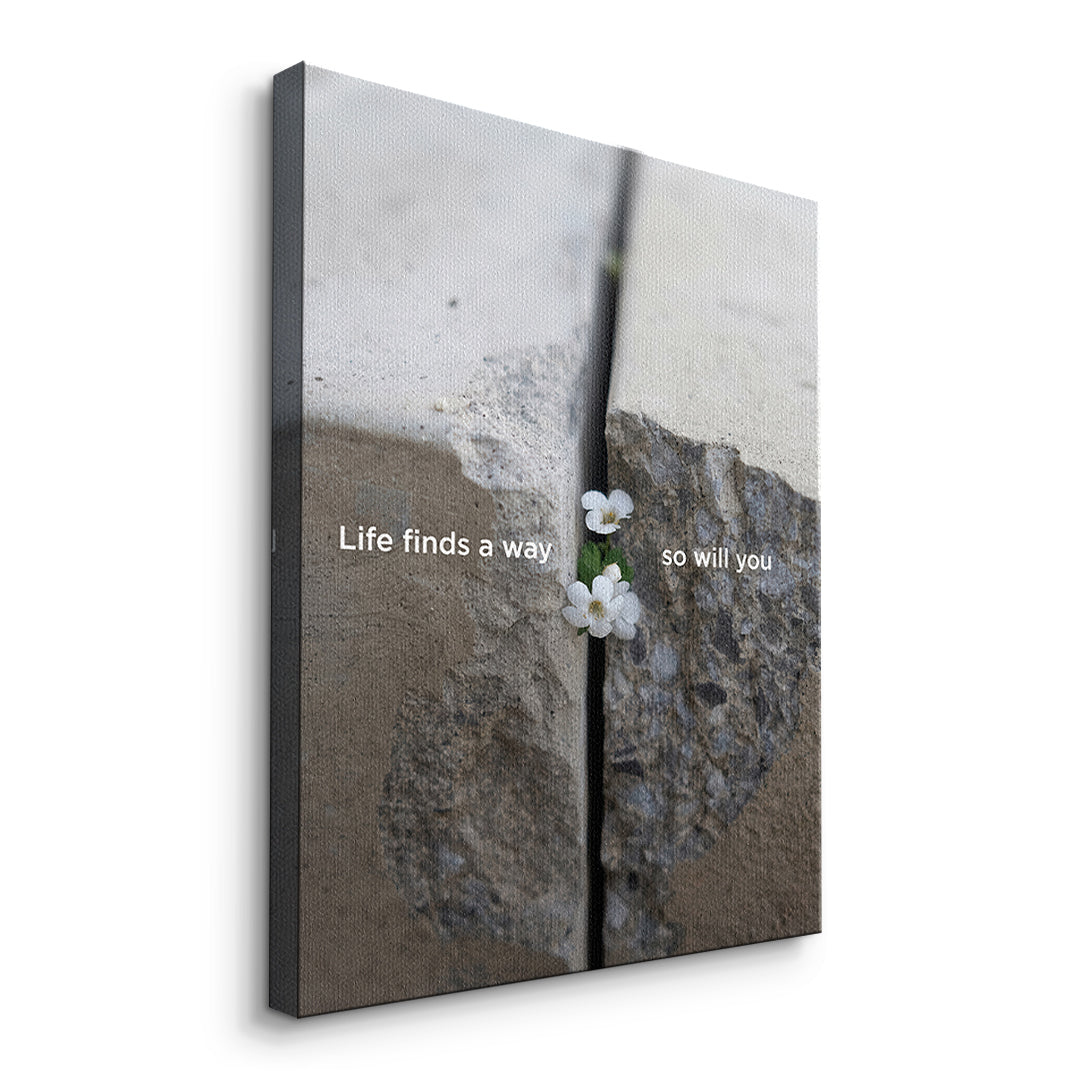 DOTCOMCANVAS Life finds a way Leinwandbild Seitenansicht ohne Rahmen
