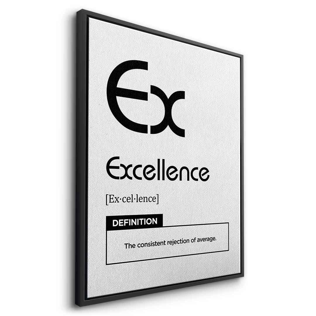 DOTCOMCANVAS® Excellence (Ex) Leinwandbild Version Weiß – Seitenansicht Schwarz