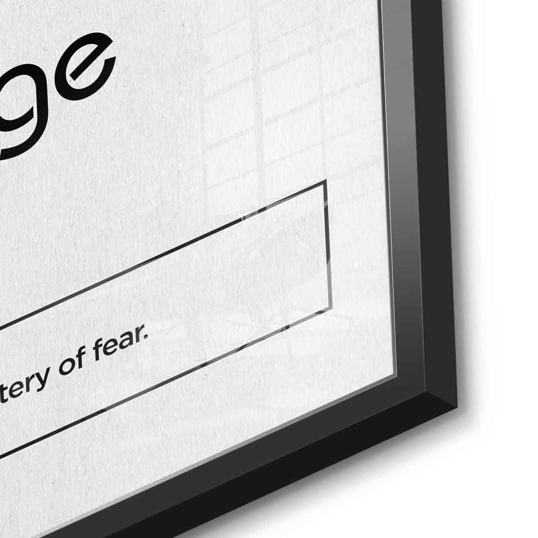 DOTCOMCANVAS® Courage (Co) Acrylglasbild Version Weiß – Detailansicht 1