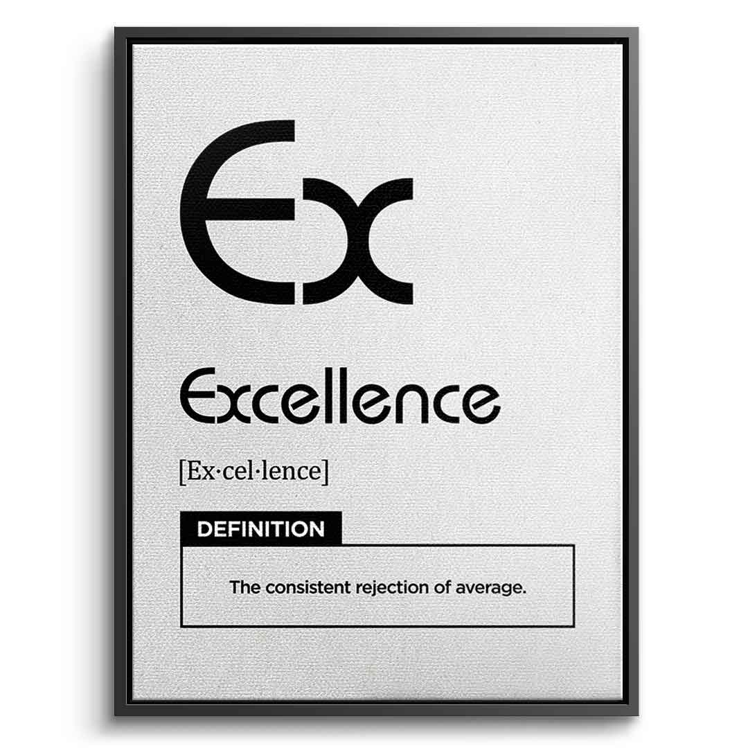 DOTCOMCANVAS® Excellence (Ex) Leinwandbild Version Weiß – Vorderansicht Silberner Rahmen