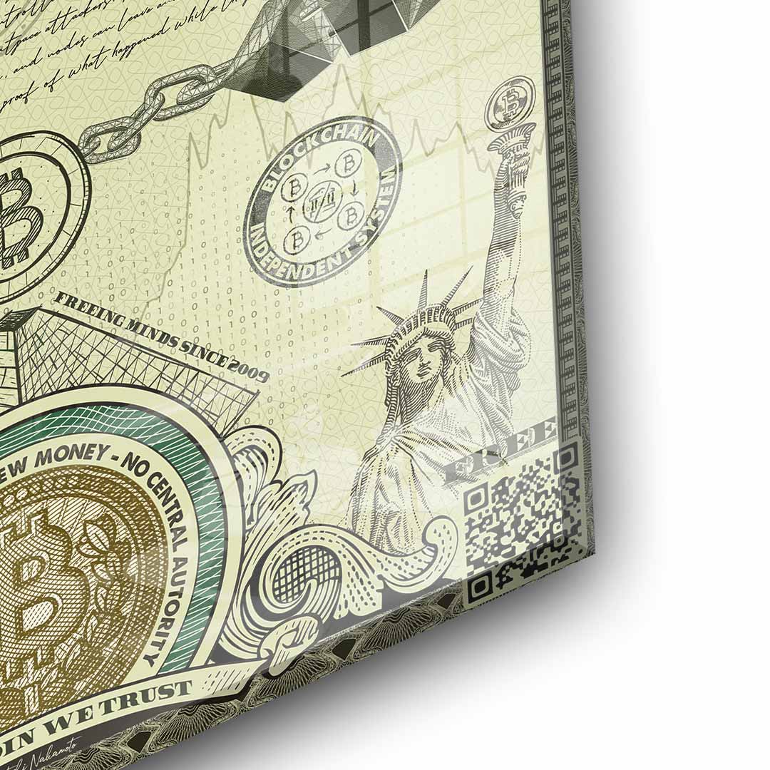 Bitcoin is the New Money - Acrylglas