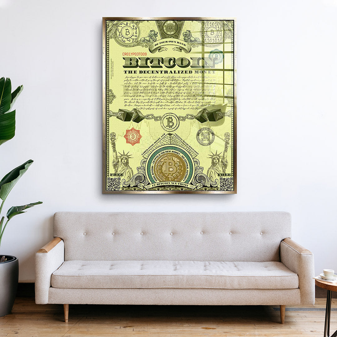 Bitcoin is the New Money - Acrylglas