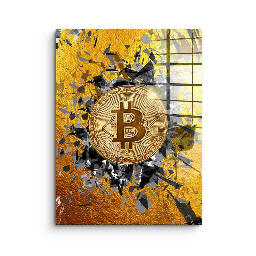 Eksplozja Bitcoina - Szkło akrylowe
