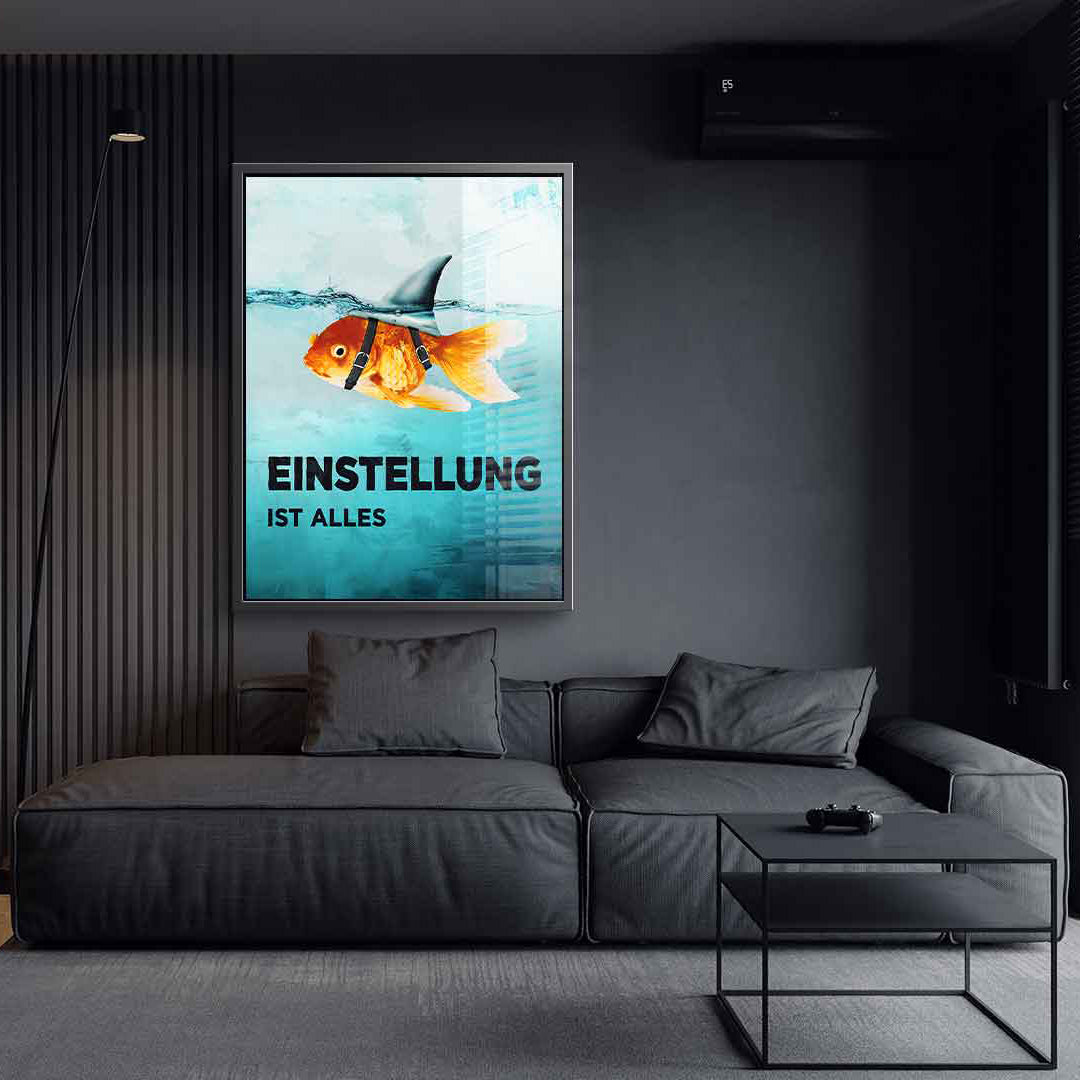Mindset is everything #Goldfisch - Acrylglas