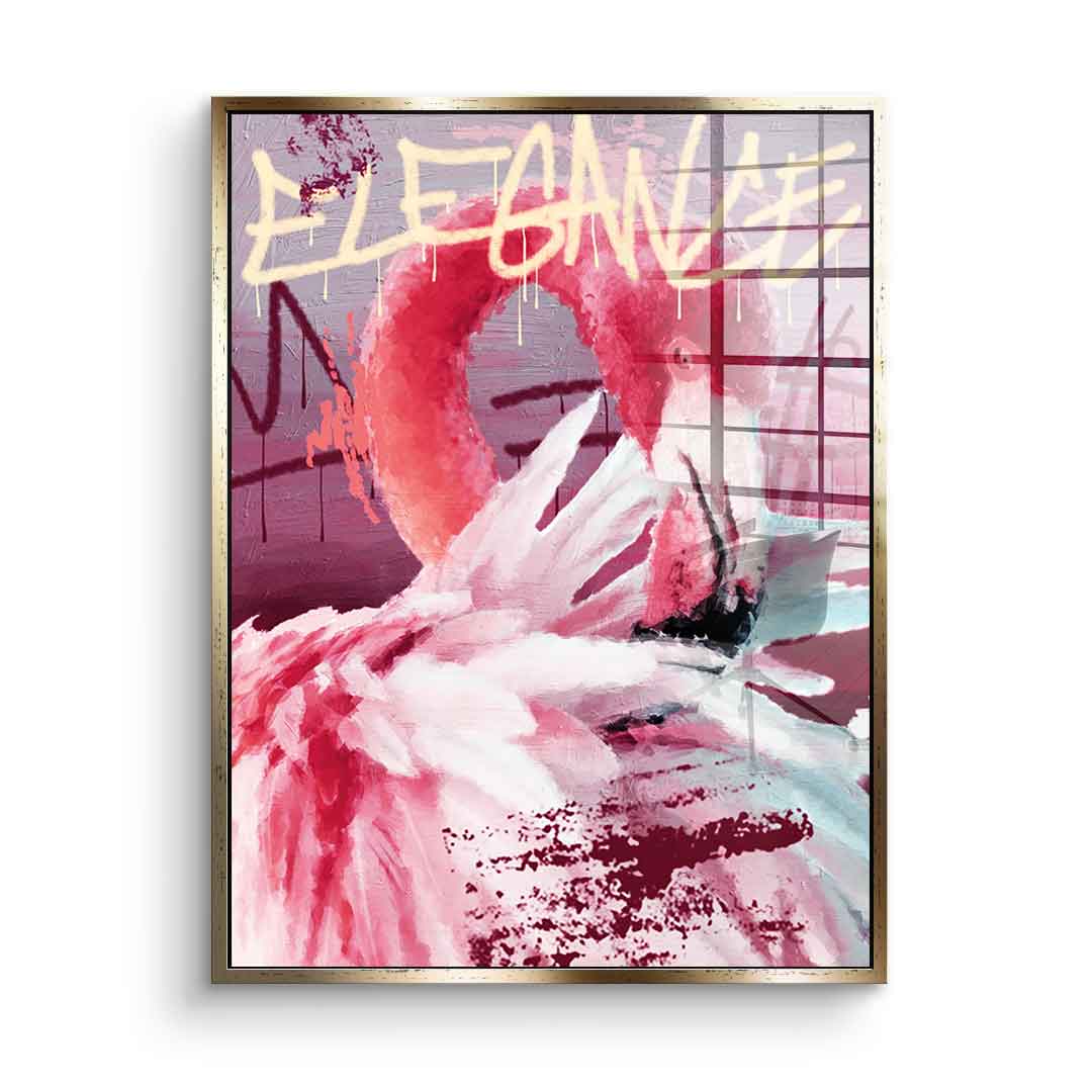 Flamingo Elegance - Acrylic glass