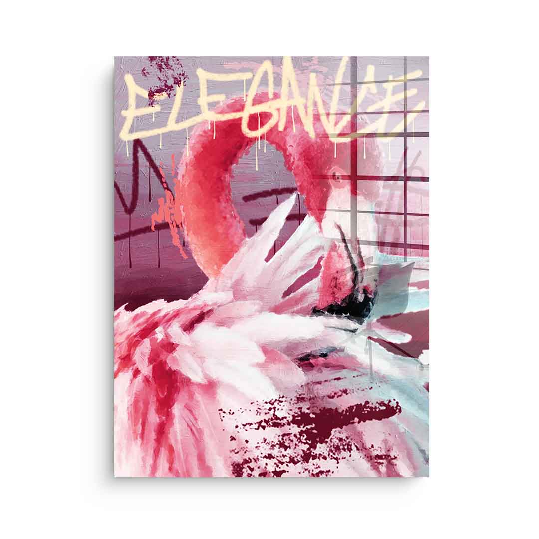 Flamingo Elegance - Acrylic glass