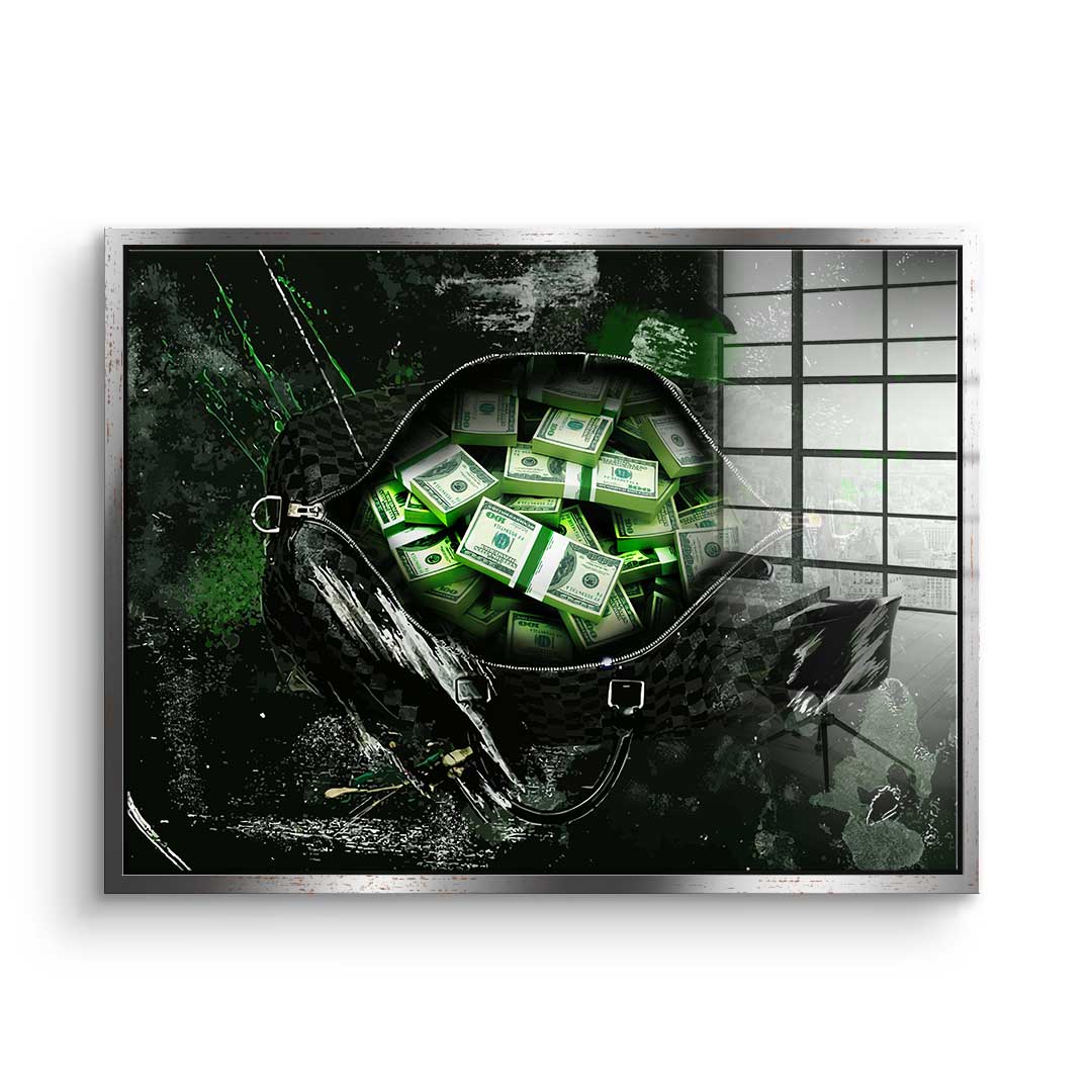 Grüne Scheine - Acrylglas