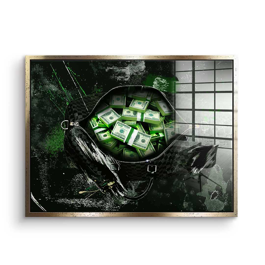 Grüne Scheine - Acrylglas