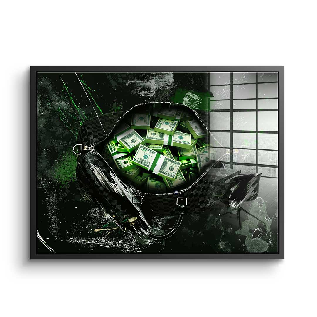 Grüne Scheine - Acrylglas