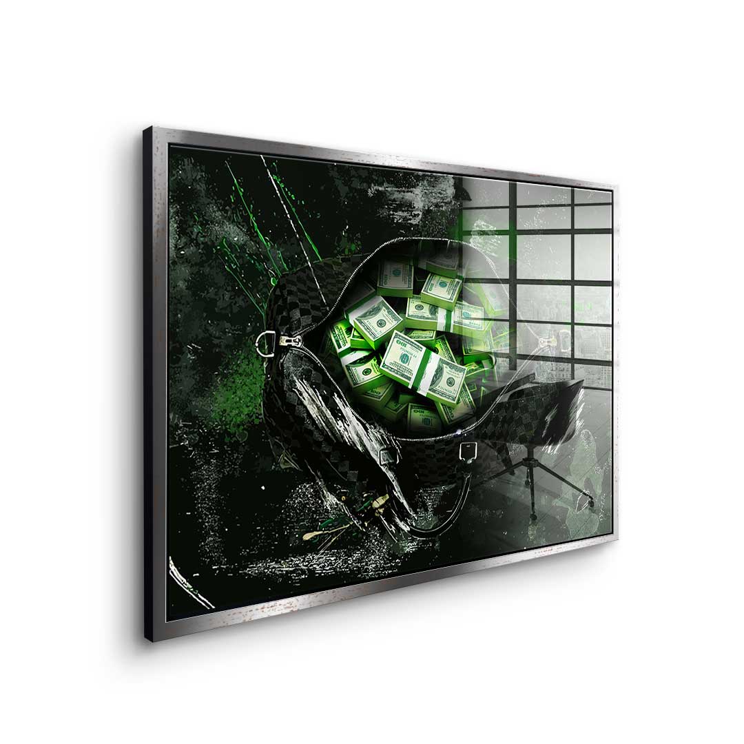 Grüne Scheine - Acrylglas
