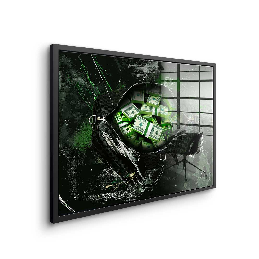 Grüne Scheine - Acrylglas