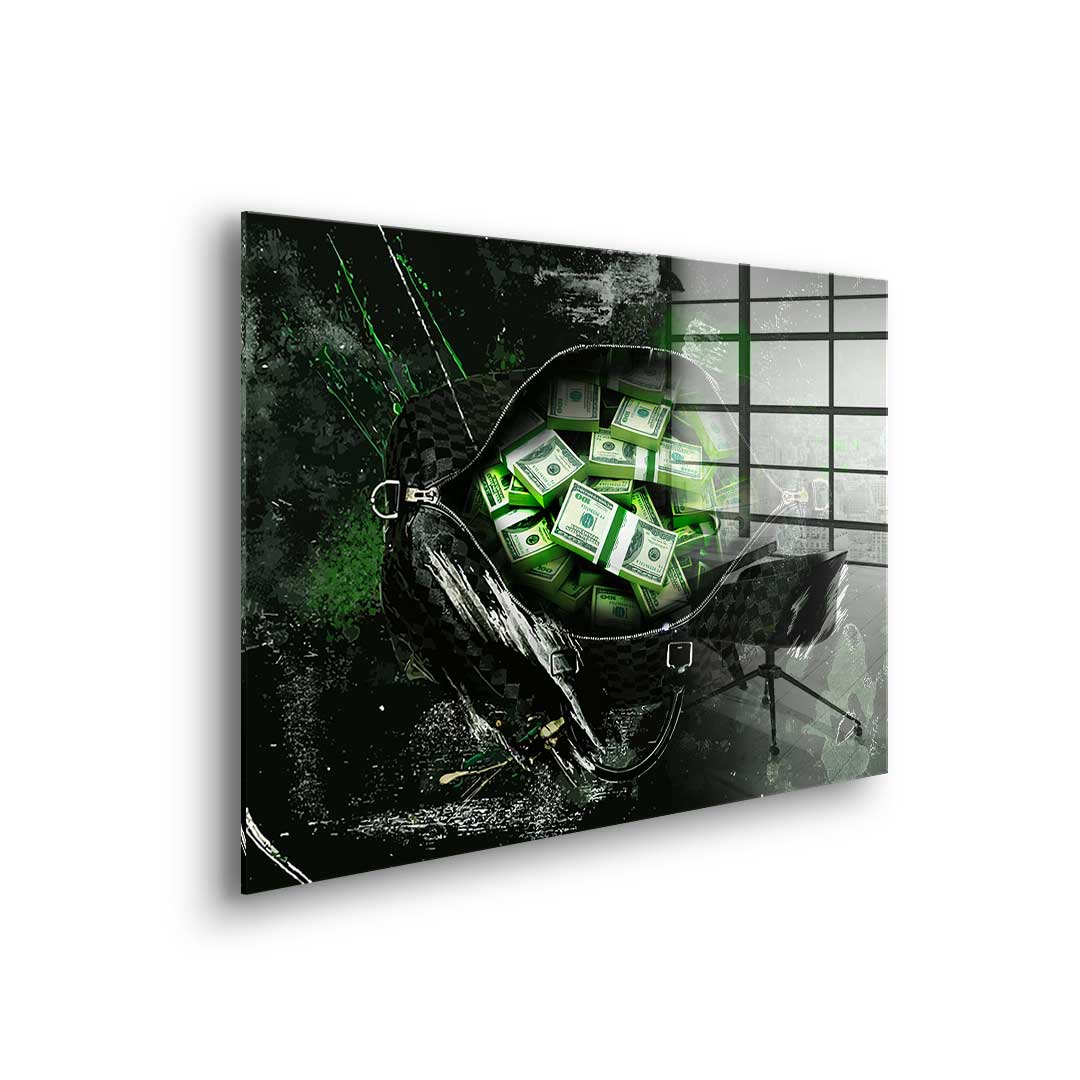 Grüne Scheine - Acrylglas