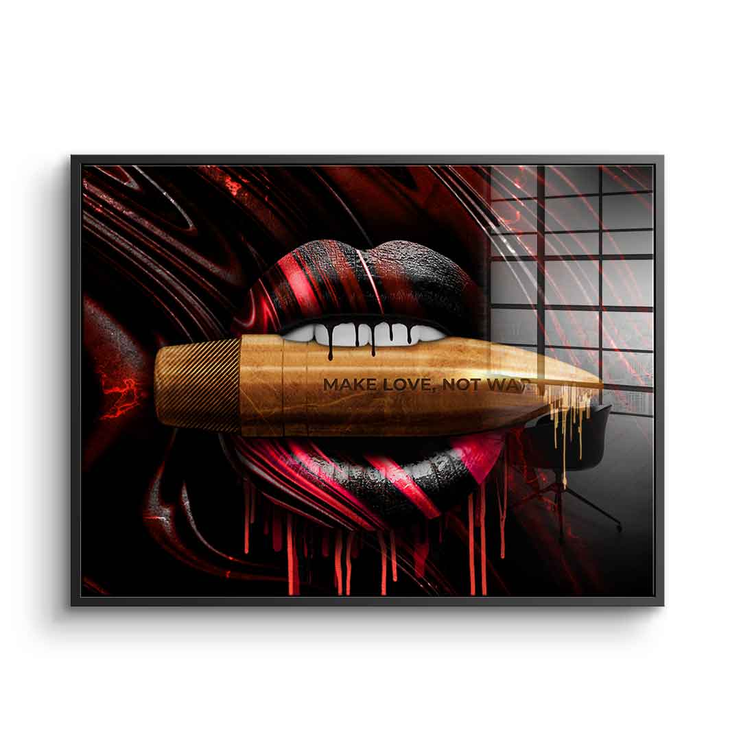 MAKE LOVE NOT WAR - Acrylglas