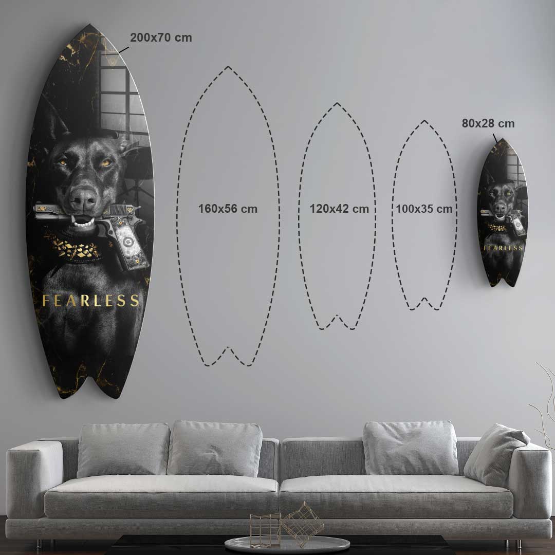 Surfboard Luxury Dog - Acrylglas