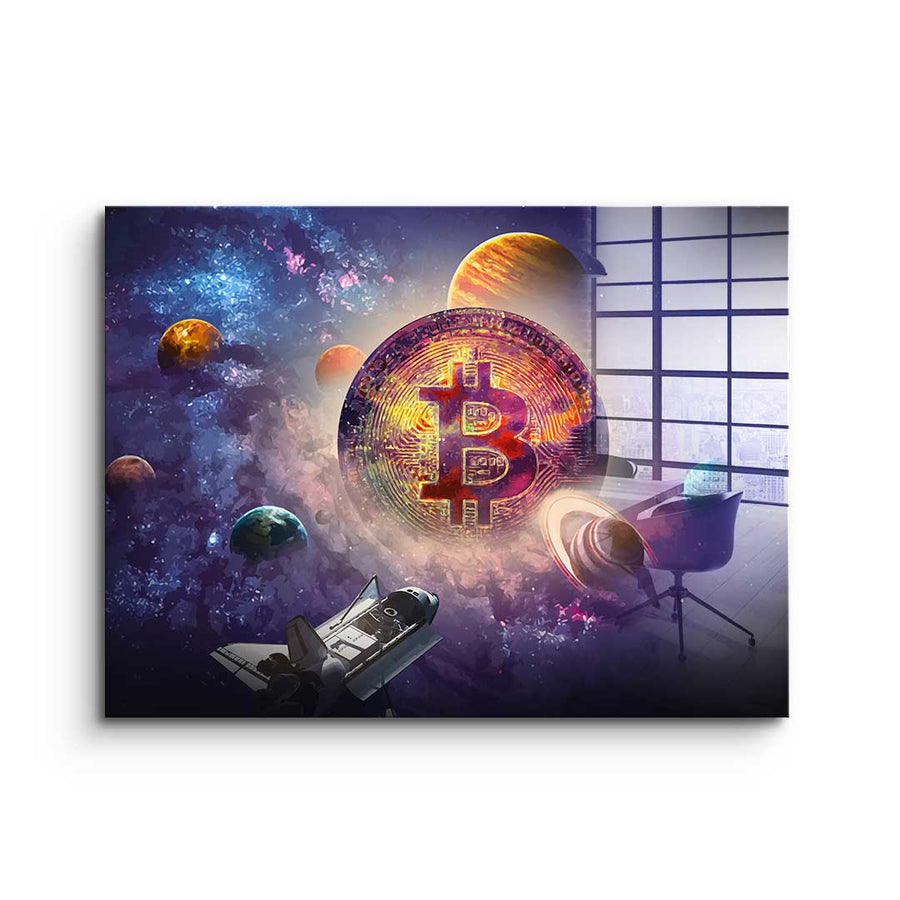 Świat Bitcoina – szkło akrylowe