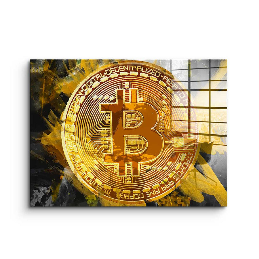 Obraz Bitcoin - szkło akrylowe