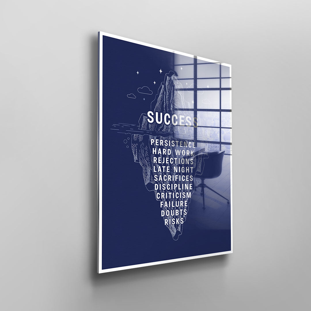 Góra lodowa sukcesu #infografika - szkło akrylowe