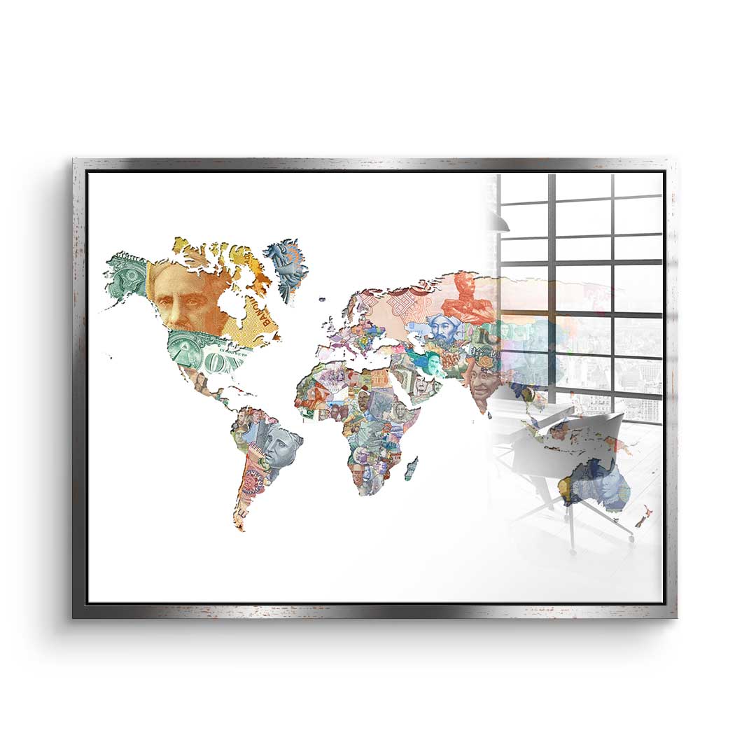 Money rules the world - White Edition - Acrylic glass