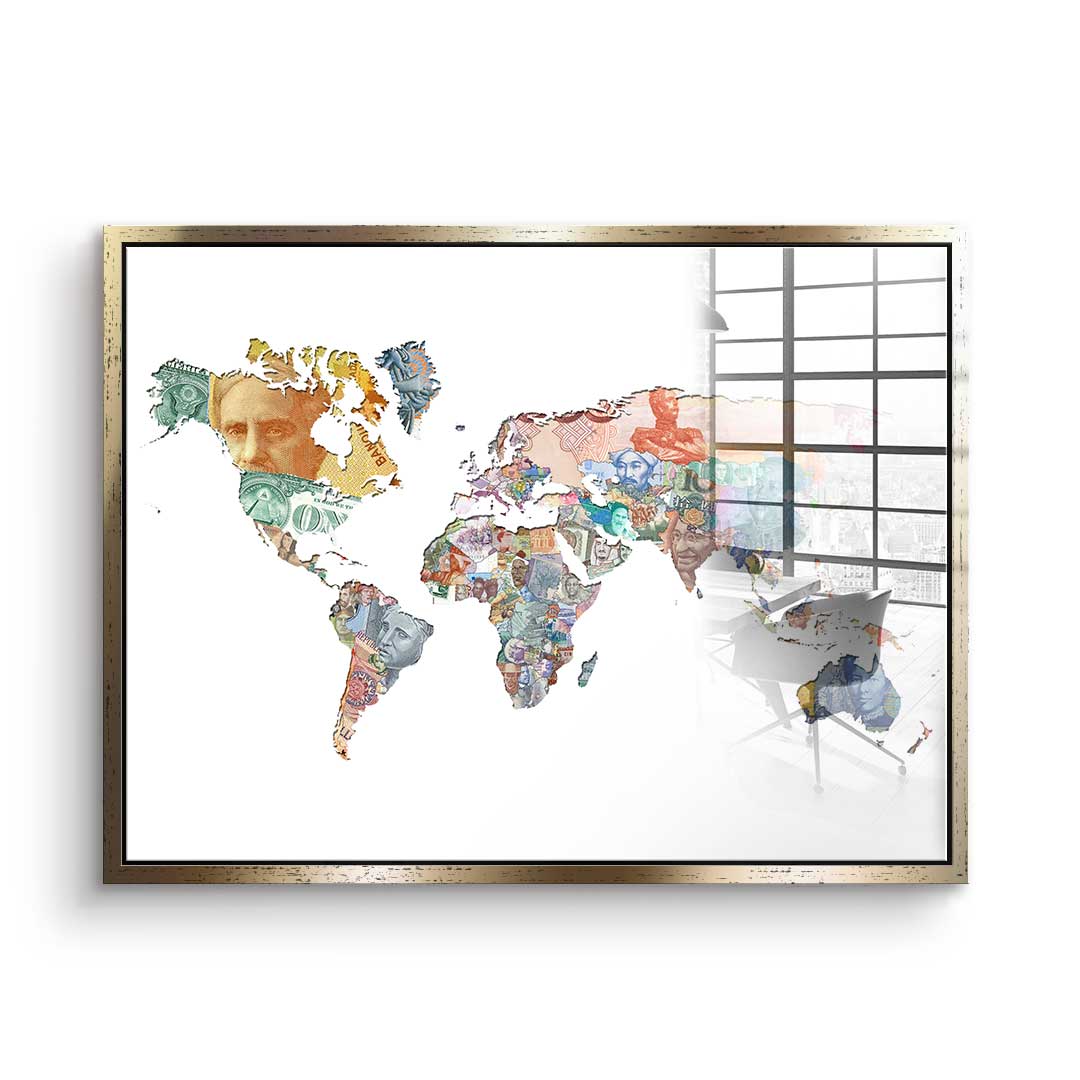 Money rules the world - White Edition - Acrylic glass