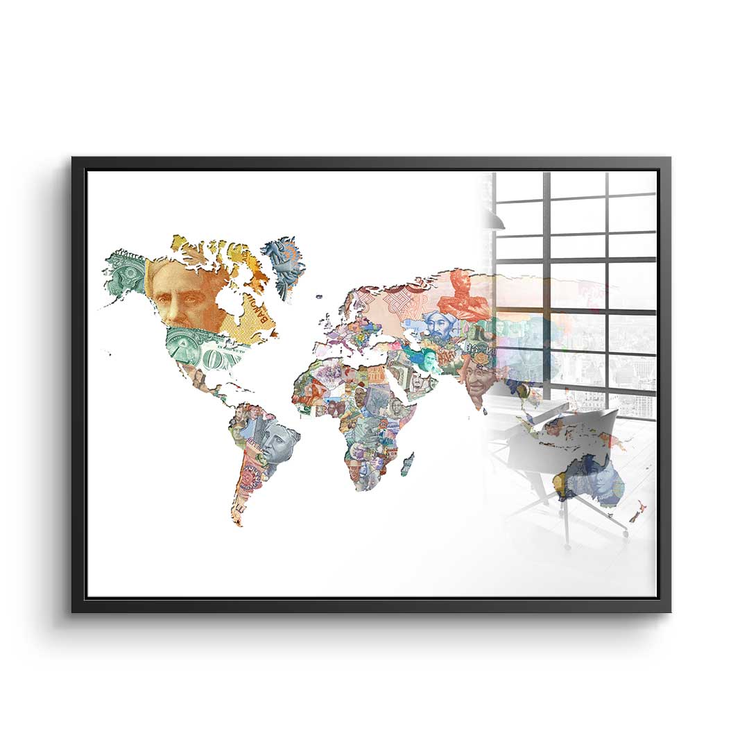 Money rules the world - White Edition - Acrylic glass