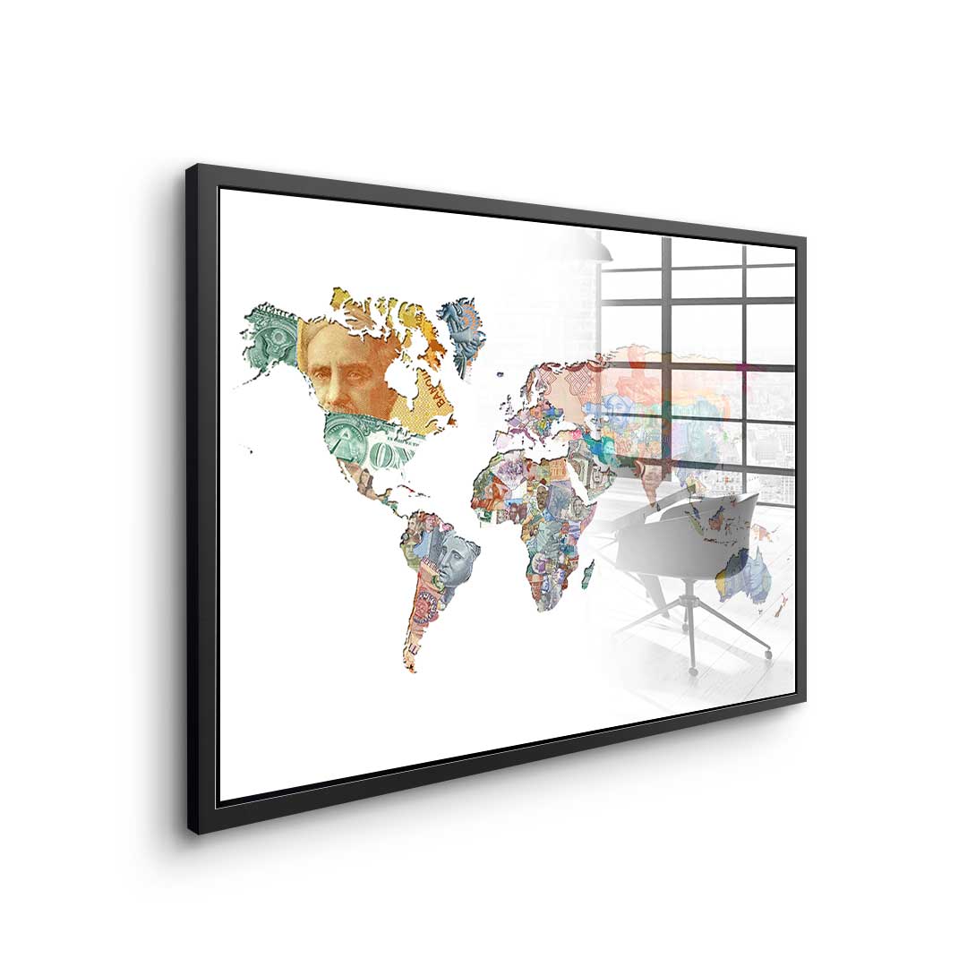 Money rules the world - White Edition - Acrylic glass