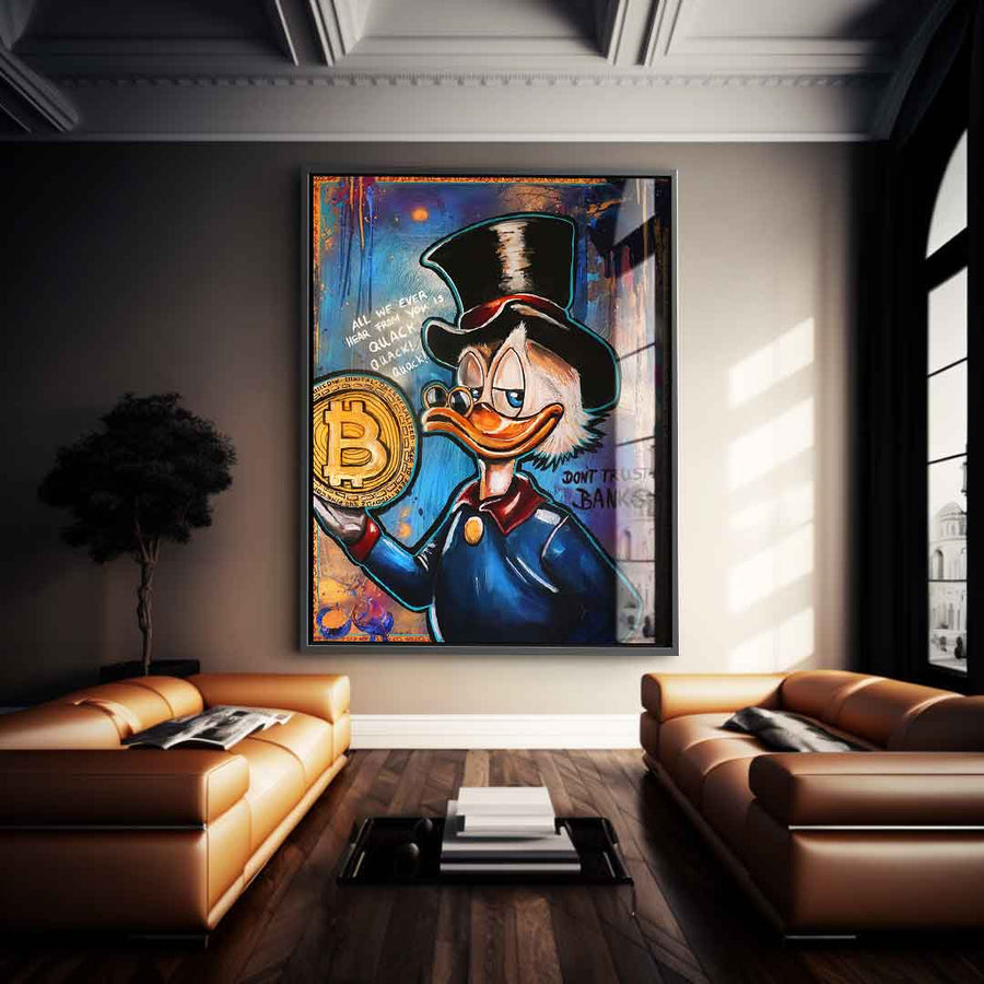 Bitcoin Duck - szkło akrylowe
